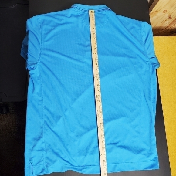 Cutter & Buck DryTec Short Sleeve Diamond Grille Golf Polo Blue Men's XL - Picture 2 of 11